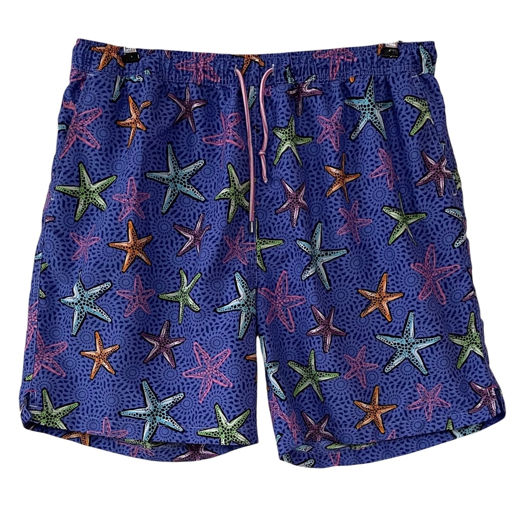 Peter Millar Mens Purple Starfish Swim Board Trunks Shorts Beach Vacation‎ XXL